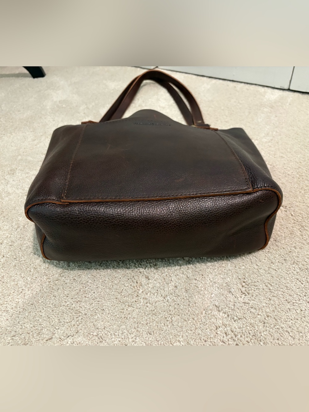 Portland Leather Tote Bag in Coldbrew Brown - Picture 3 of 5